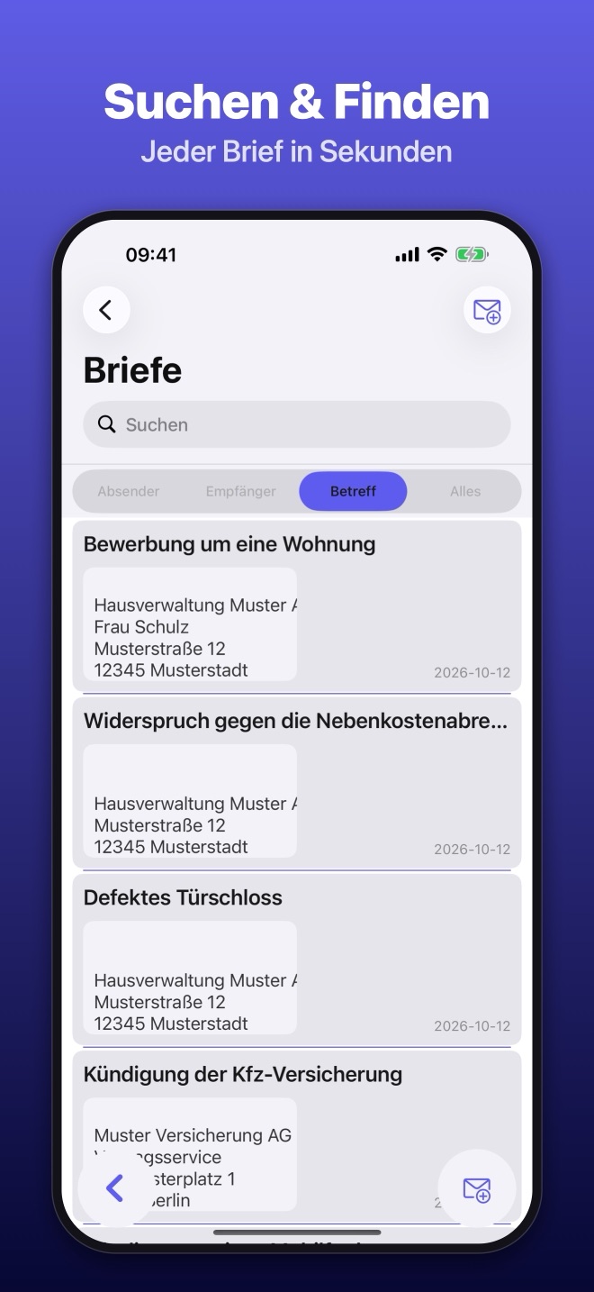 iPhone: Briefe durchsuchen
